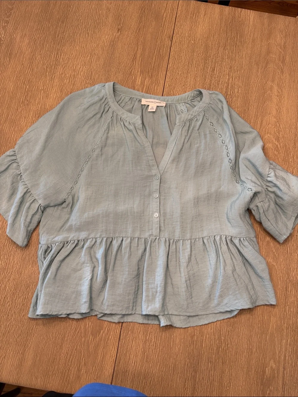 Treasure & Bond Ruffle Peplum Top